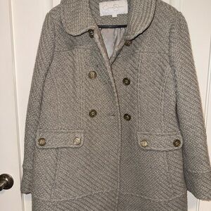 Jessica Simpson Textured Gray Pea Coat